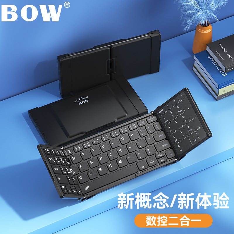 Bow Hangshi Hb318D Bluetooth Foldableing Keyboard And Mouse Set Mobile Phone Laptop Universal Gift Portable - Image 2